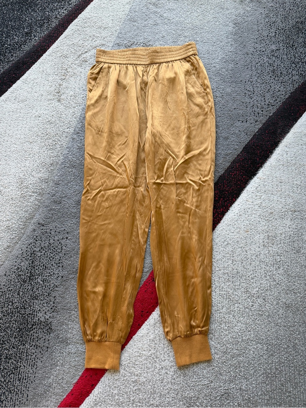 Cami NYC Satin Jogger Pants in Mustard Gold